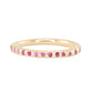 14kt gold baguette diamond and ruby band - Luna Skye