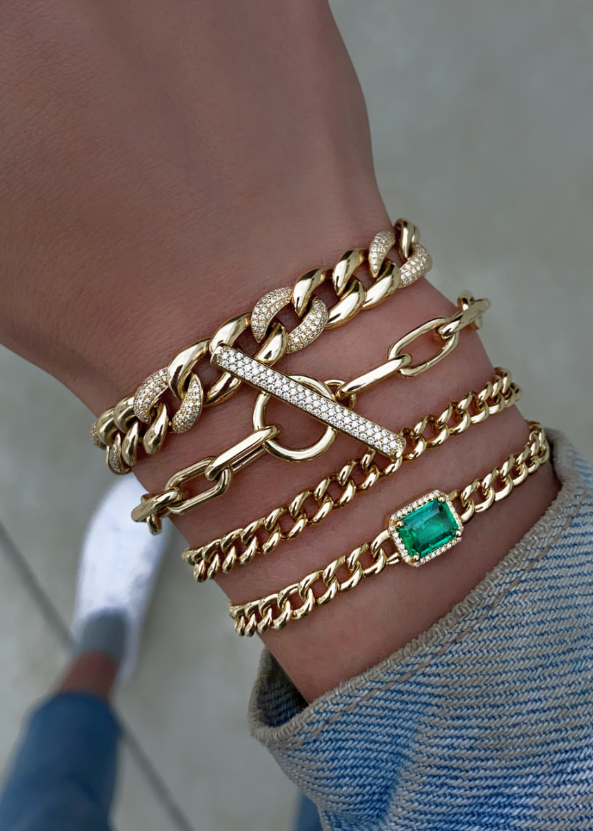 Big gold 2025 cuban link bracelet