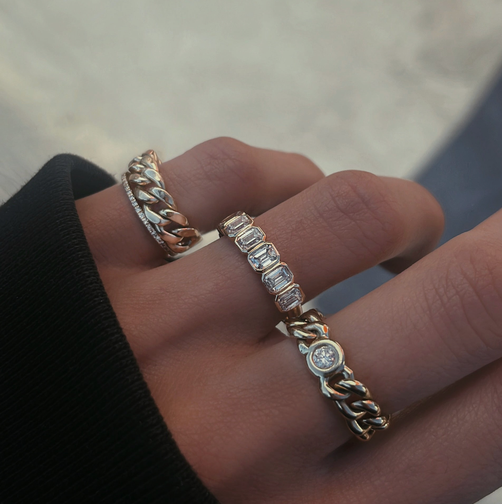 14kt yellow gold chain ring