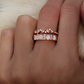 14kt gold diamond and moonstone band - Luna Skye