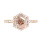 14kt gold brown diamond single band hex ring - Luna Skye