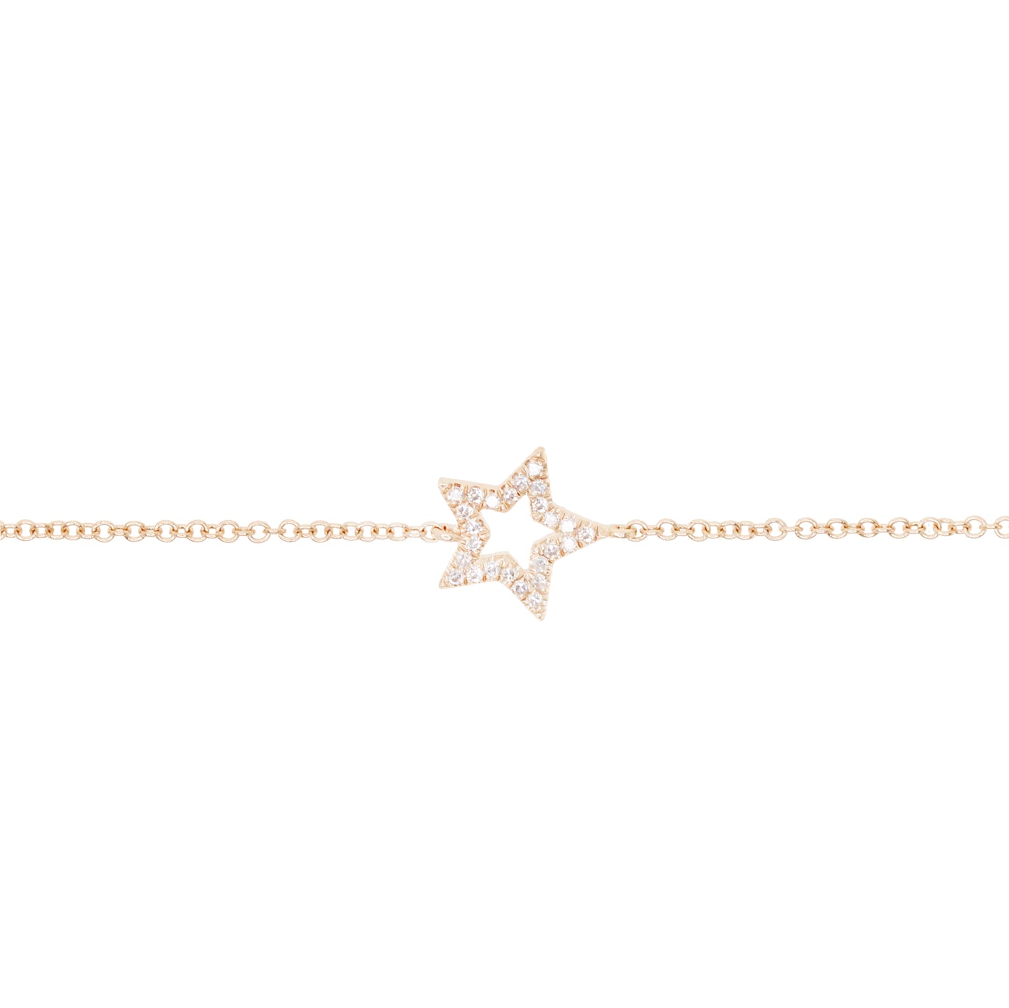 14kt gold and diamond star bracelet - Luna Skye