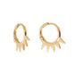 14kt gold and diamond spike hoop earrings - Luna Skye