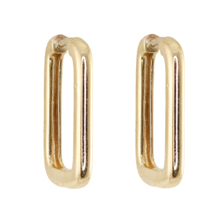 14kt gold solid square hoop