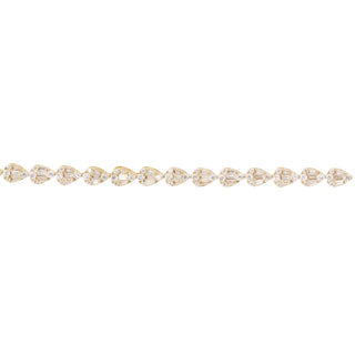 14kt gold full teardrop baguette diamond bracelet - Luna Skye