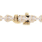 14kt gold full teardrop baguette diamond bracelet - Luna Skye