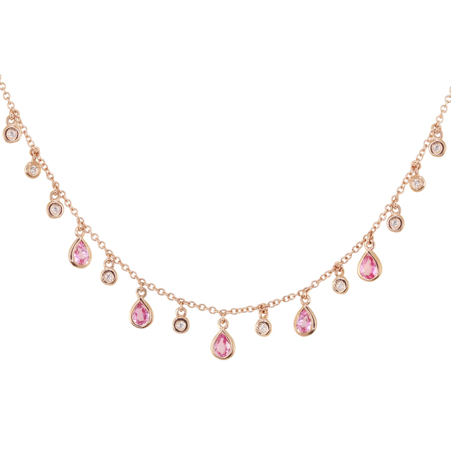 14k gold teardrop diamond necklaces