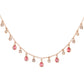 14kt gold and diamond ruby teardrop drip necklace - Luna Skye