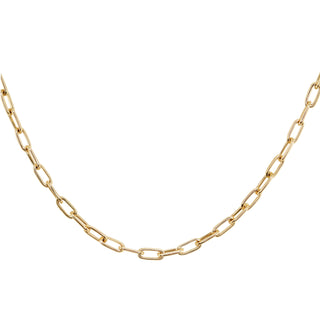 14kt gold thin paperclip chain necklace - Luna Skye