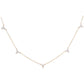 14kt gold and three diamond cluster necklace