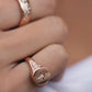 14kt gold and diamond vintage Starburst signet ring - Luna Skye