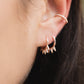 14kt gold and diamond spike hoop earrings - Luna Skye