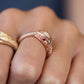 14kt gold and diamond head snake ring - Luna Skye