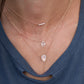 14kt gold and diamond topaz teardrop necklace - Luna Skye