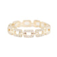 14kt gold and diamond baby link ring