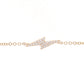 14kt gold diamond bolt bracelet