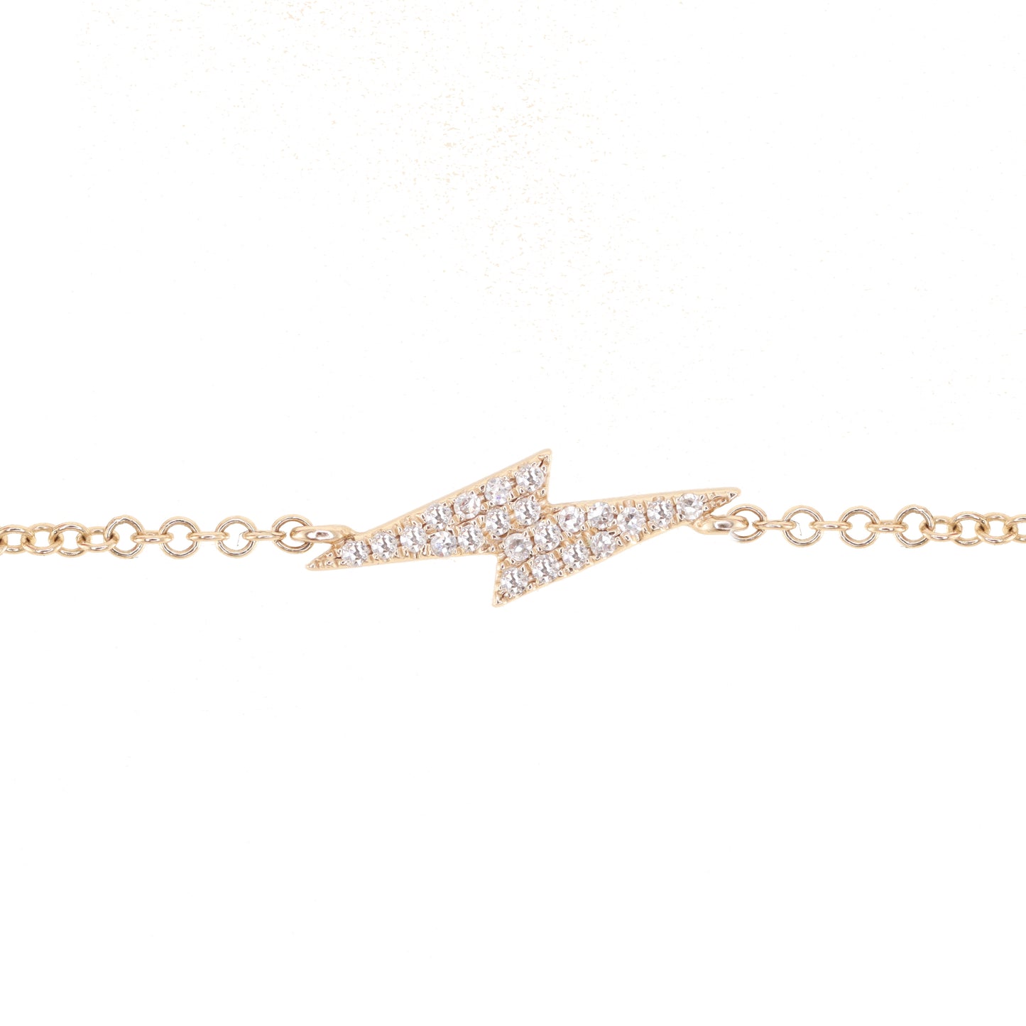 14kt gold diamond bolt bracelet