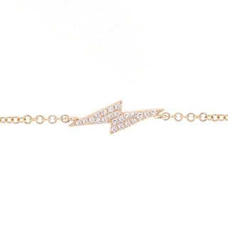 14kt gold diamond bolt bracelet