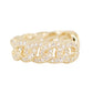 14kt gold and diamond cuban link ear band