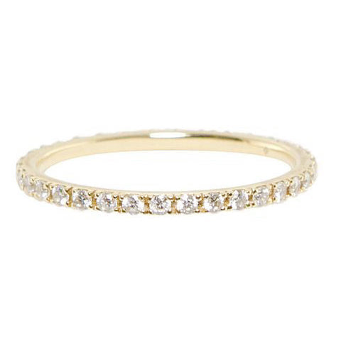 14kt gold and diamond eternity band