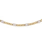 14kt gold and diamond bezel row chain bracelet