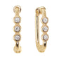 NEW! 14kt gold diamond bezel row square hoop