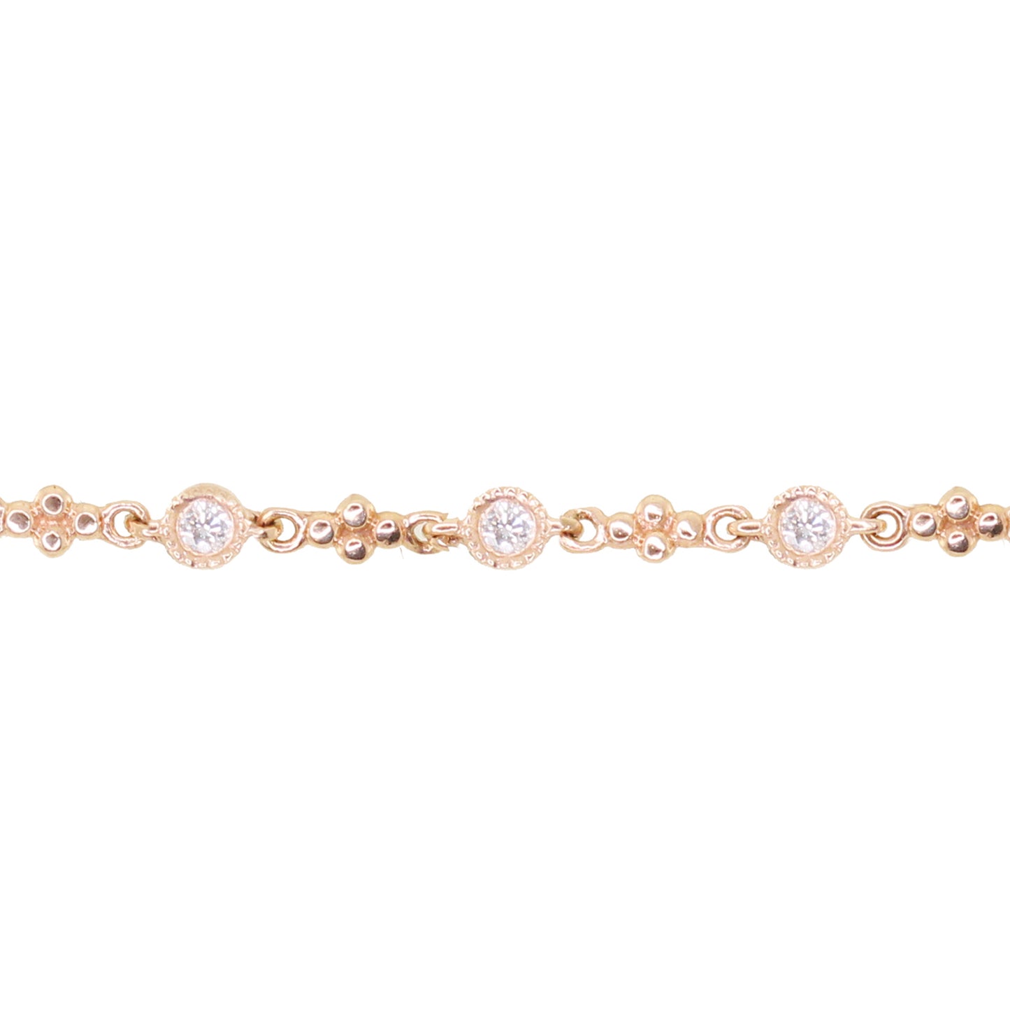 14kt gold diamond stevie bracelet