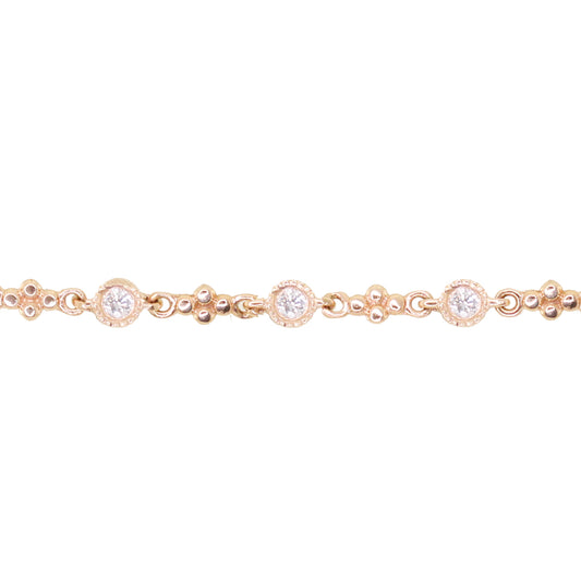 14kt gold diamond stevie bracelet