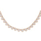 14kt gold heart diamond bezel tennis necklace