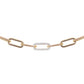 14kt gold grande diamond link paperclip bracelet