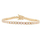 14kt gold diamond mini box bracelet