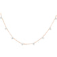 14kt gold spaced diamond prong choker necklace