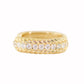 14kt gold single diamond row twisted ear band