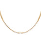 14kt gold diamond row flat link necklace