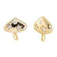 14kt gold diamond star mushroom studs