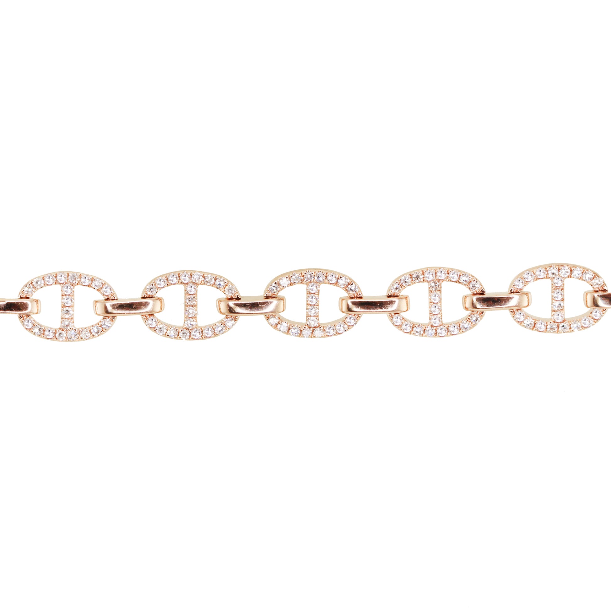 14kt gold and diamond link bracelet - Luna Skye