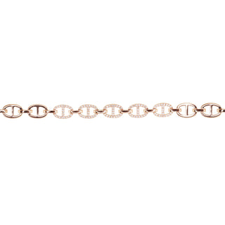 14kt gold and diamond link bracelet - Luna Skye
