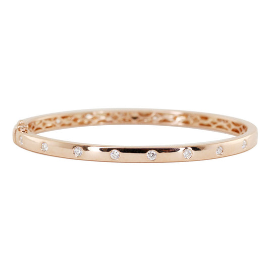 14kt gold and diamond stud bangle - Luna Skye