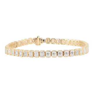 handmade gold diamond tennis bracelets
