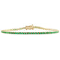 14kt gold emerald tennis bracelet