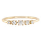 14kt gold floating five diamond ring