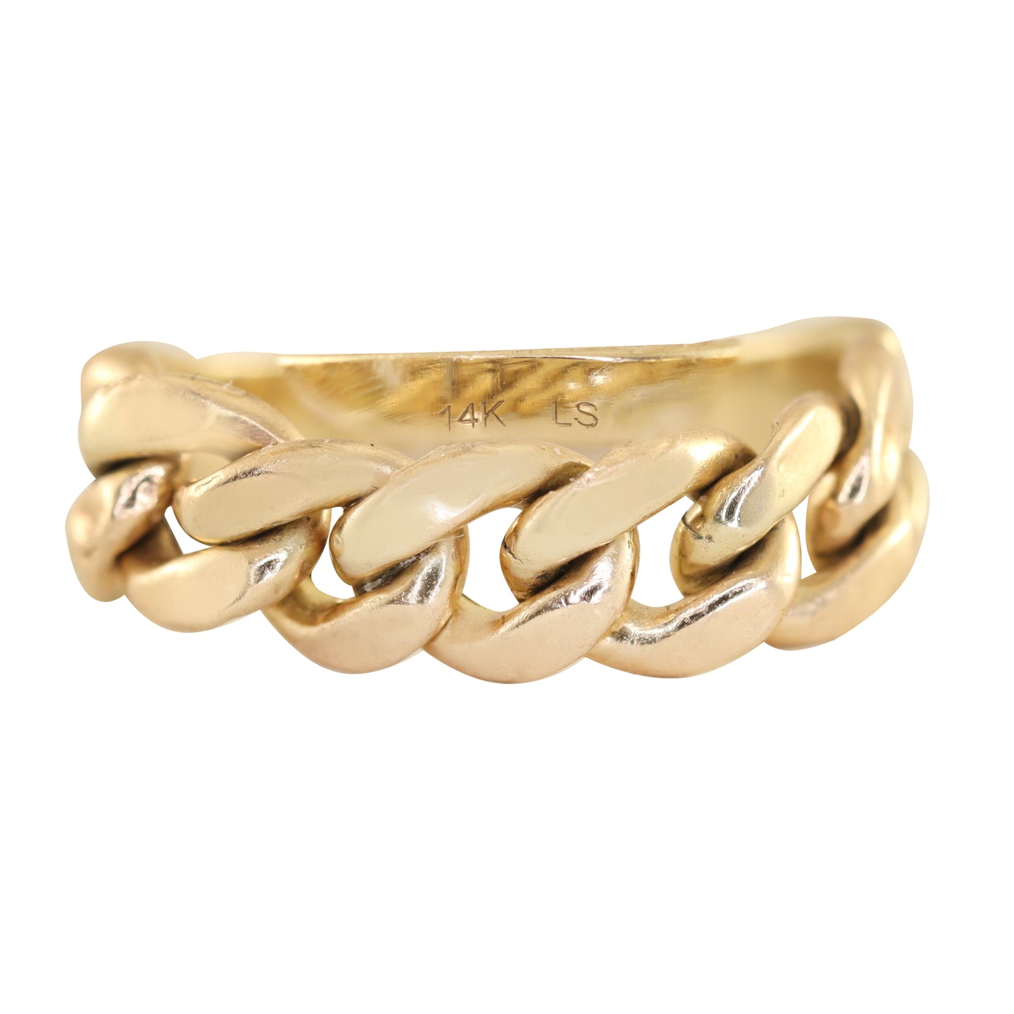 14kt yellow gold chain ring