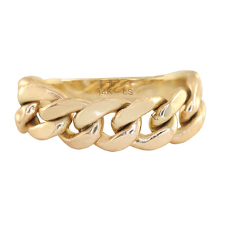14kt gold flexible chain ring