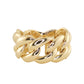 14kt gold large cuban link ring