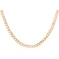 14kt gold mini curbed link chain necklace