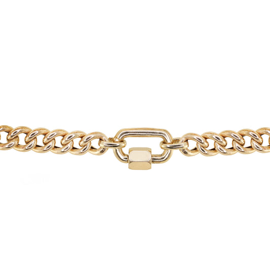 14kt gold screw lock chain bracelet