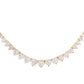 14kt gold graduated round diamond tennis necklace