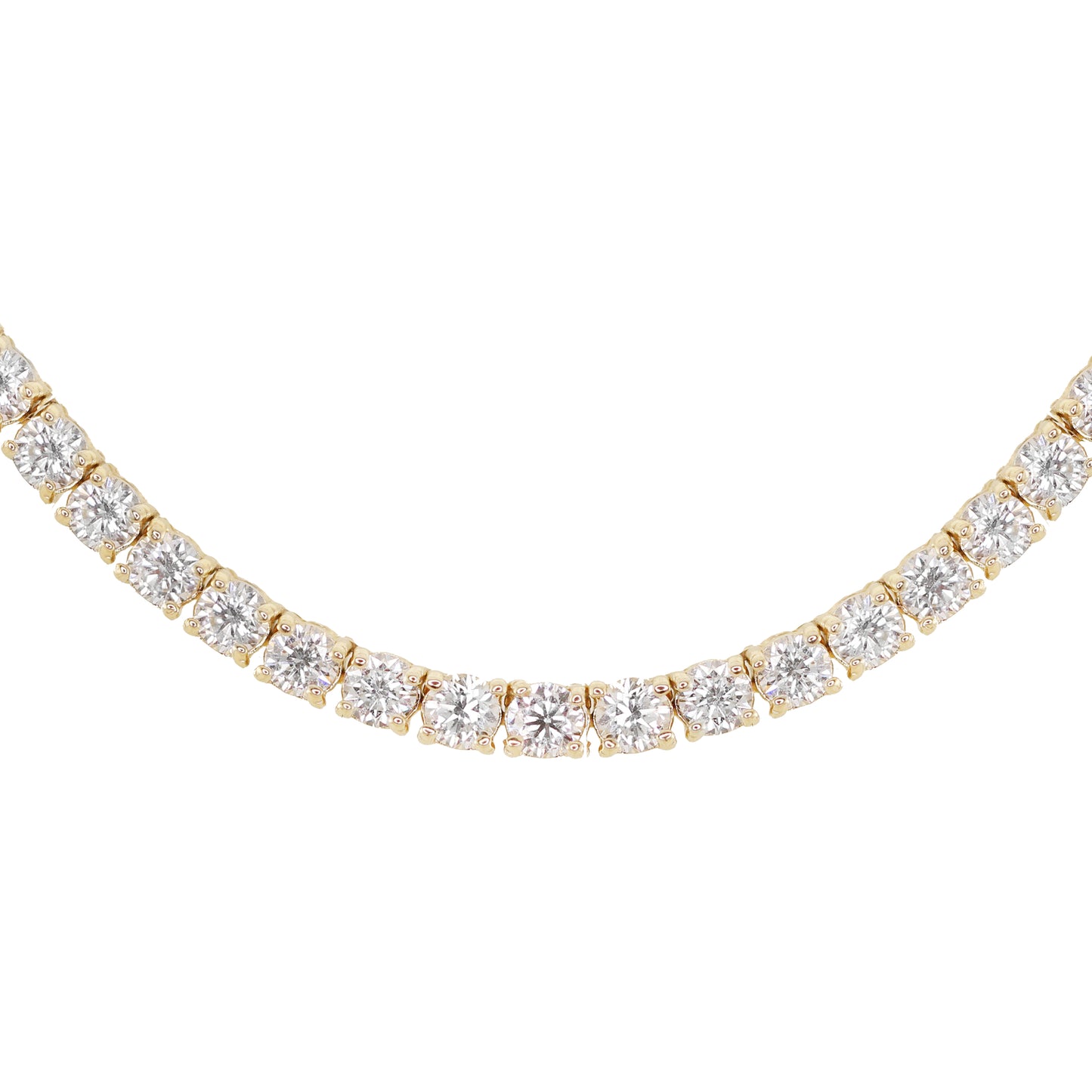 14kt gold and diamond grande tennis necklace