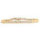 14kt gold diamond heart bezel tennis bracelet
