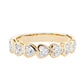 14kt gold heart diamond bezel band